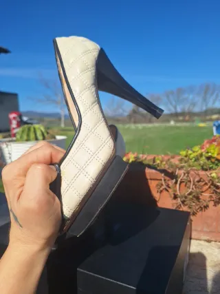 Scarpe Elisabetta Franchi Tg 36 Beige/Nero