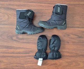 Botas de nieve Quechua infantiles negras