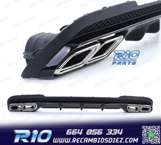DIFUSOR MERCEDES CLASE E W212 SEDAN 13-16 LOOK AMG E63 + COL