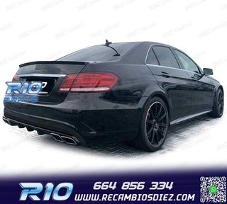 DIFUSOR MERCEDES CLASE E W212 SEDAN 13-16 LOOK AMG E63 + COL