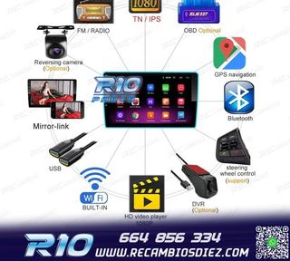 RADIO 9" GPS ANDROID 13 QUAD CORE 64GB ROM