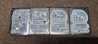 Lote completo de 4 hdd 2,5 de 500gb