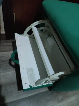 Puff zapatero color turquesa