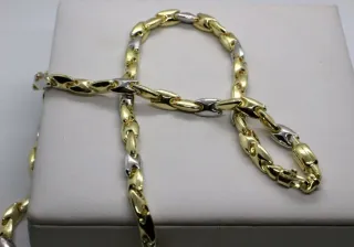 Collana Uomo Argento Placcata Oro