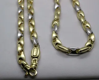 Collana Uomo Argento Placcata Oro