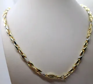 Collana Uomo Argento Placcata Oro