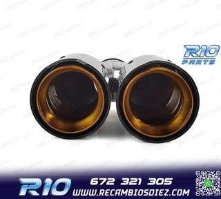 COLA ESCAPE IZQ BMW LOOK M PERFORMANCE DORADO CARBONO