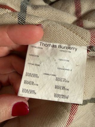 Abrigo pana Burberry Talla S