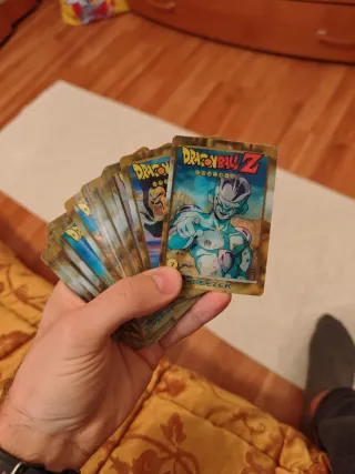 Lotto 30 Carte Dragon Ball Z Vintage Bordo Oro