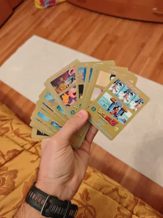Lotto 30 Carte Dragon Ball Z Vintage Bordo Oro