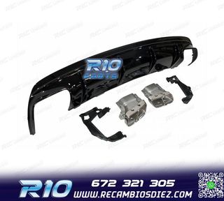 DIFUSOR MERCEDES CLA W117 13-15 LOOK A45 NEGRO BRILLO + COLA