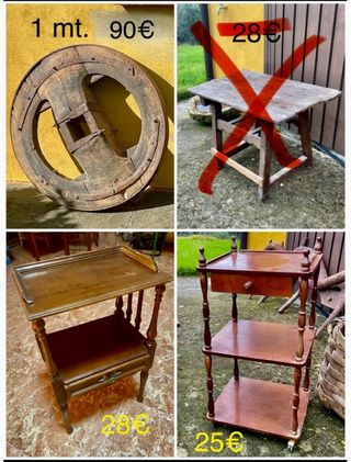 RUEDA MADERA ANTIGUA OFERTA