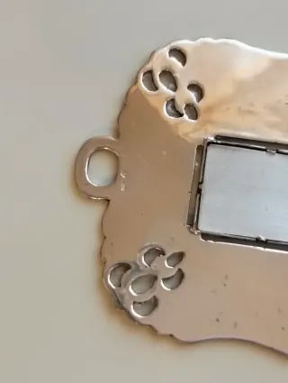 Medalla Cuna Plata 925 Esmalte Virgen Niño