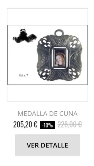 Medalla Cuna Plata 925 Esmalte Virgen Niño