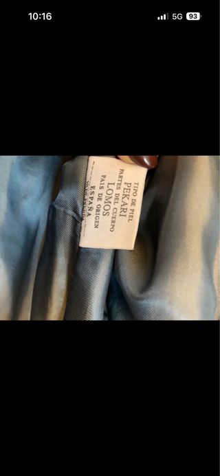 Abrigo capa vintage de piel azul