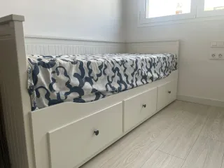 Diván Ikea Hemnes Blanco con Cajones