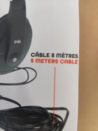 Auriculares Diadema T'nB HiFi Negros cable 8mt