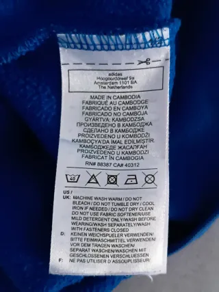 Felpa Adidas ragazzo blu tg 9-10anni