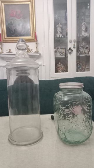 2 Tarros de cristal grandes