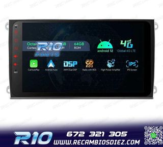 RADIO GPS ANDROID 12 PARA PORSCHE CAYENNE 03-10 9" USB GPS T