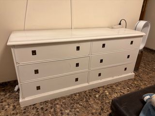 Cómoda 6 cajones blanca lacada