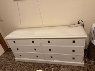 Cómoda 6 cajones blanca lacada