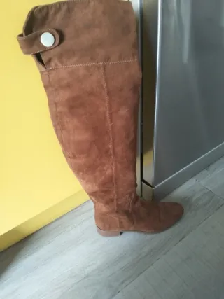 Botas altas camel ante