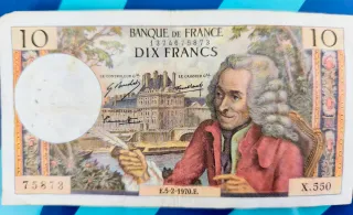 Banconota Francese 10 Franchi Voltaire