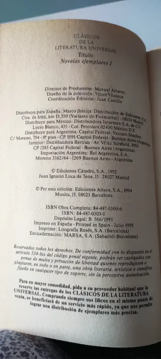 Novelas Ejemplares I. Miguel de Cervantes