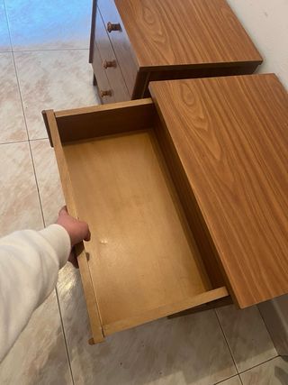 2 Cajoneras, mesita de noche de madera