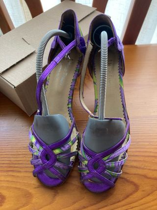 Sandalias de Tango Hore Lamos Morado Verde