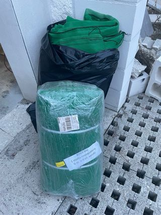 Malla mosquitera cortavientos verde