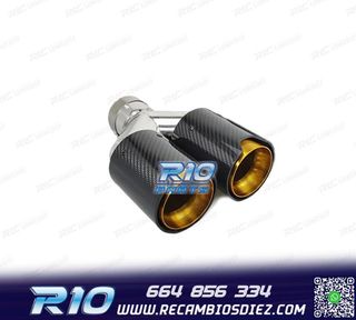 COLA ESCAPE IZQ BMW LOOK M PERFORMANCE DORADO CARBONO