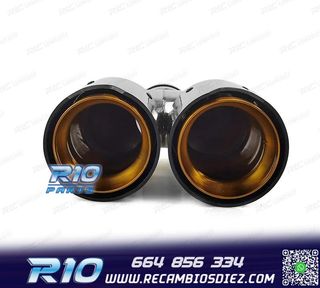 COLA ESCAPE IZQ BMW LOOK M PERFORMANCE DORADO CARBONO