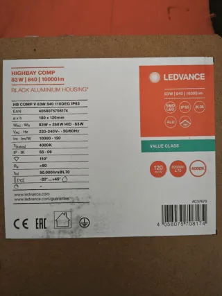 Campana LED Industrial High Bay 83W