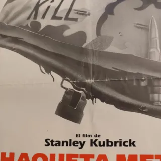 Cartel Cine La Chaqueta Metálica Kubrick Original