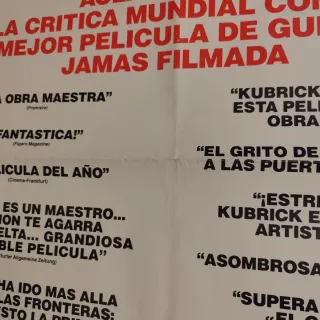 Cartel Cine La Chaqueta Metálica Kubrick Original
