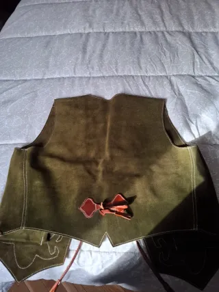 Chaleco cartujano ante y piel