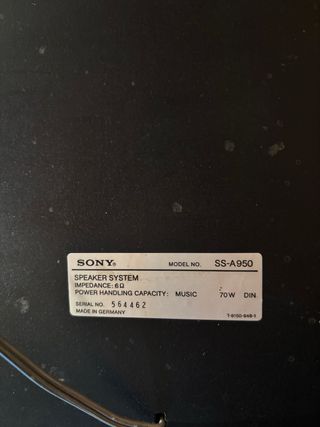 Altavoces Sony SS-A950 (2 unidades)