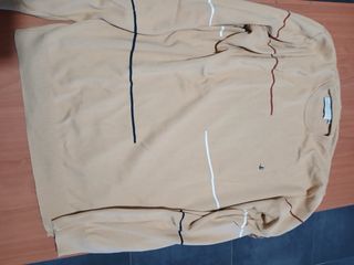 Jersey beige con líneas