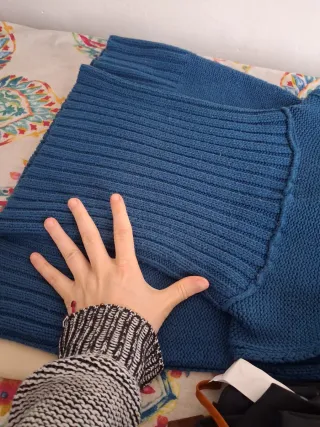 Vestido de punto sin mangas azul