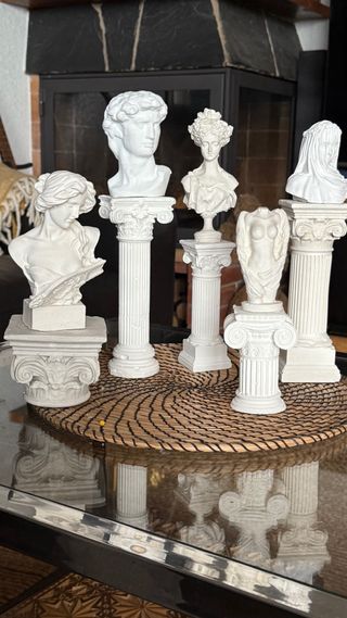 Statuine Classiche in Gesso (Set di 5)
