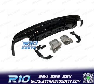 DIFUSOR MERCEDES CLA W117 13-15 LOOK A45 NEGRO BRILLO + COLA