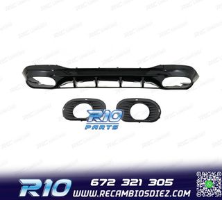DIFUSOR MERCEDES CLASE A V177 AMG 18- LOOK A35 + COLAS ESC