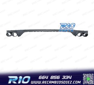 DIFUSOR AUDI Q8 18-23 LOOK SQ8 + COLAS DE ESCAPE PLATEADAS