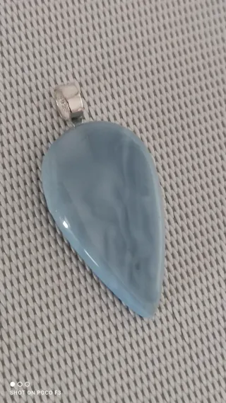 Colgante Ópalo Azul Plata 925.