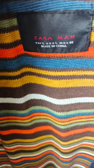 Parka hombre marrón y azul nueva