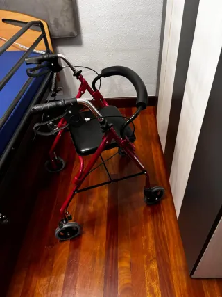 Cama articulada eléctrica, andador, barrera y banq