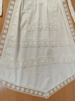 Conjunto huertana delantal y manteleta