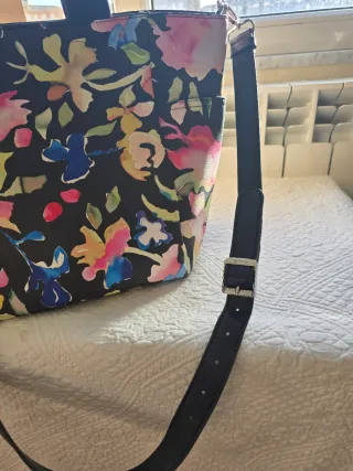 Bolso Tote Desigual Floral Negro Multicolor